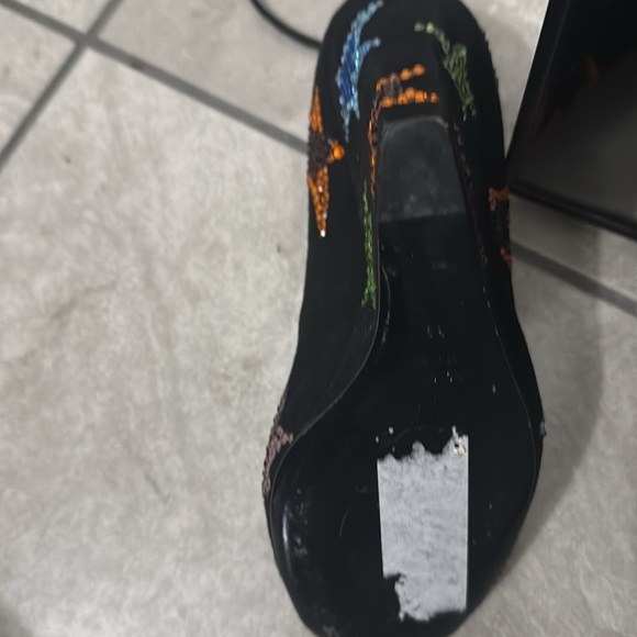 Giuseppe Zanotti Suede Rhinestone Star Wedge - Picture 9 of 9